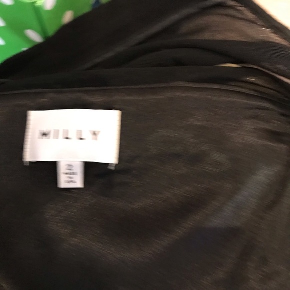 Designer Little black dress by Milly knee length with lace overlay - Picture 7 of 8